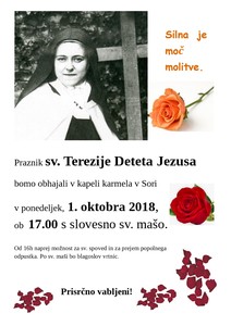 1.10.2018, mala Terezija